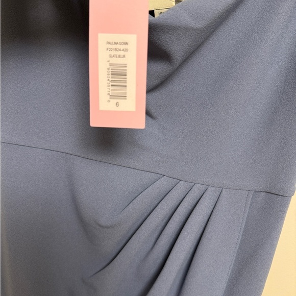 NWT Sachin & Babi Paulina 4-Way Stretch Crepe Gown –Slate Blue Slate Blue Size 6 - Picture 7 of 13